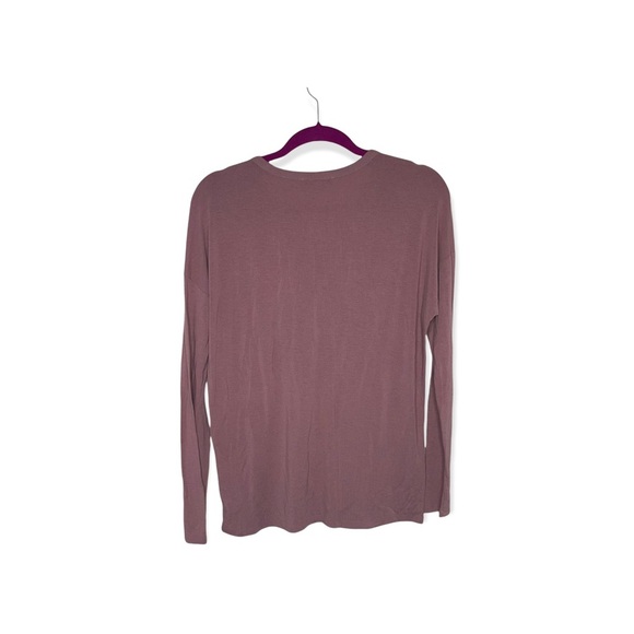 EXPRESS ONE ELEVEN Mauve Lace Up Long Sleeve Top M - Picture 7 of 8